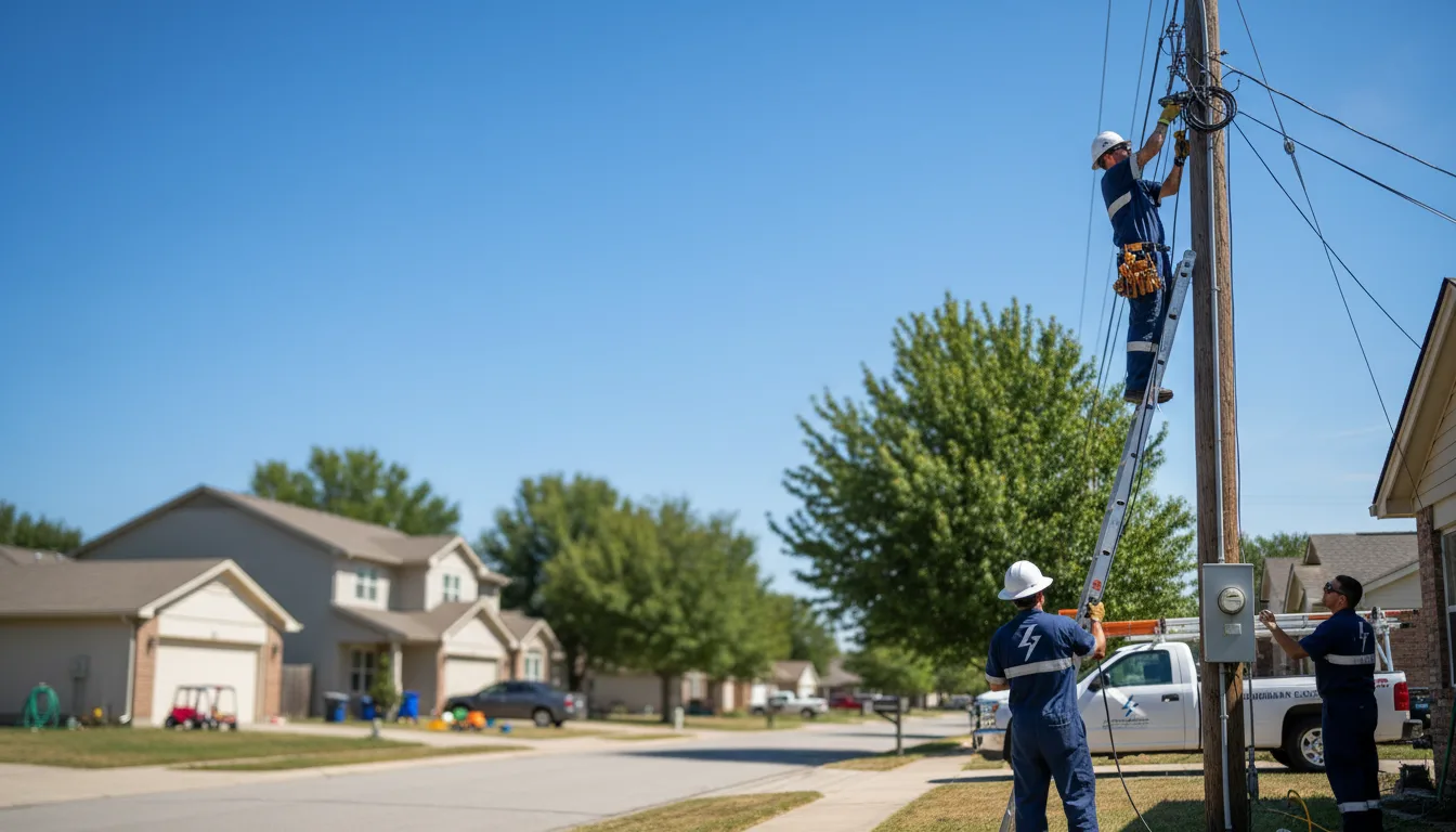 Residential electrician providing installation services in Grapevine, AR